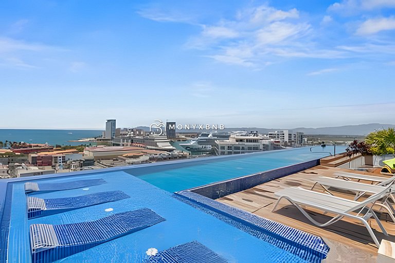 Zoho Skies, 3BR, 2 baños con alberca en la azotea