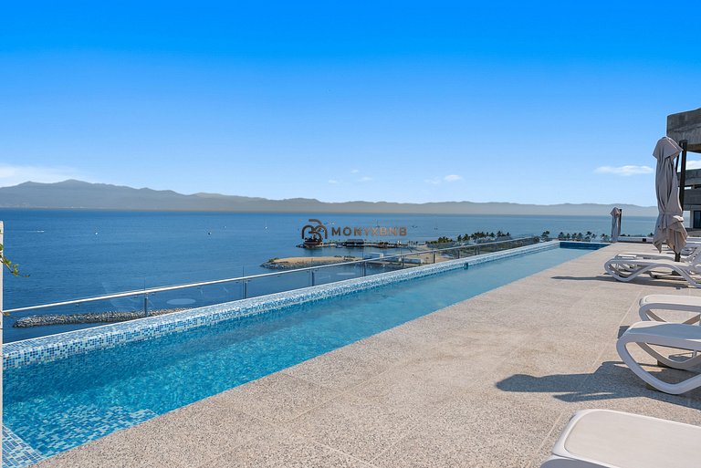 Bahiban a pie de playa de 3 habitaciones, 3 baños, jacuzzi y