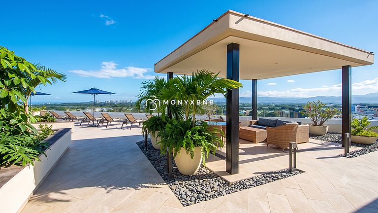 Luxurious 1-bedroom, 180° balcony and golf by Monyxbnb
